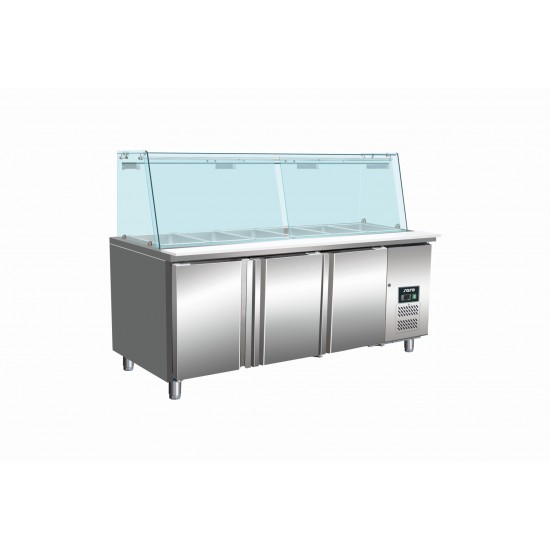 Kühltisch mit Glasaufsatz Modell SG 3070